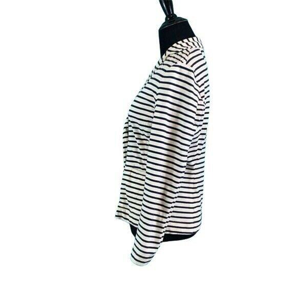 J. Crew blue white cotton striped long sleeves 2 button Blazer size small - Picture 7 of 9